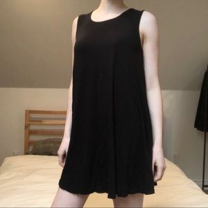 Black Tank Top Dress with Back Cutout